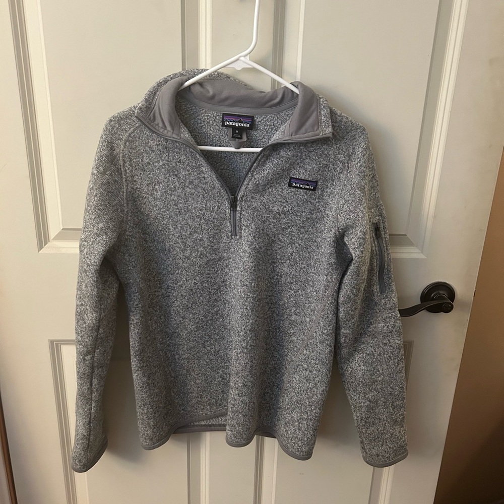 Patagonia Better Sweater Women's Sz. M Gray 1/4 Zip Pullover Jacket!